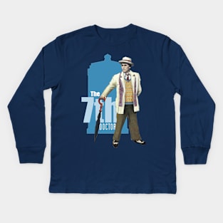 The 7th Doctor: Sylvester McCoy Kids Long Sleeve T-Shirt